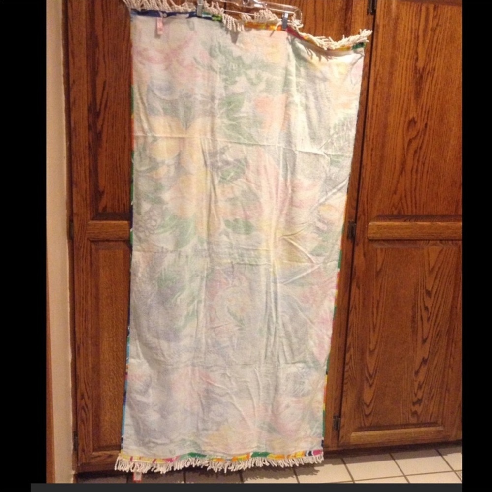 2Chillies Cotton Beach Towel Hawaiian Floral Kids Size Fringed New - Picture 5 of 15